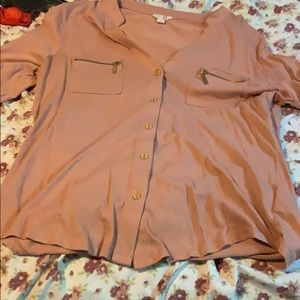 long sleeved pink shirt from guess